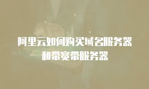 阿里云如何购买域名服务器和带宽带服务器