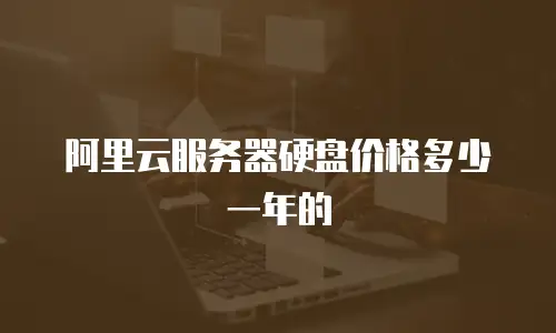 阿里云服务器硬盘价格多少一年的