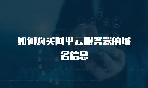 如何购买阿里云服务器的域名信息