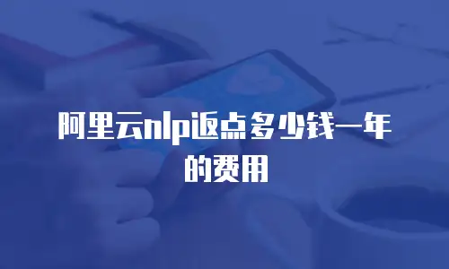 阿里云nlp返点多少钱一年的费用