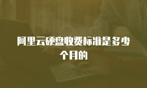 阿里云硬盘收费标准是多少个月的