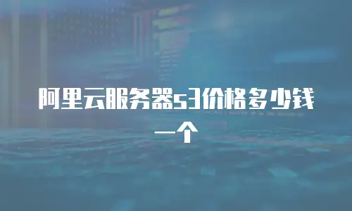 阿里云服务器s3价格多少钱一个