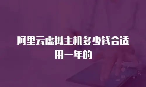 阿里云虚拟主机多少钱合适用一年的