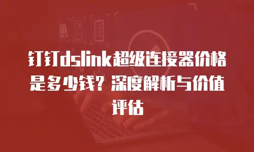 钉钉dslink超级连接器价格是多少钱？深度解析与价值评估