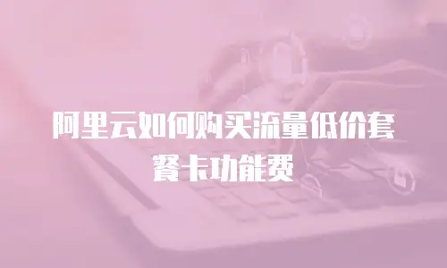 阿里云如何购买流量低价套餐卡功能费