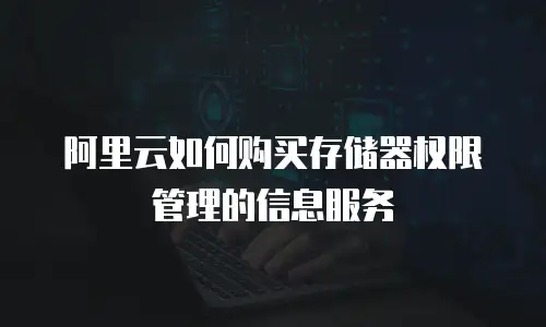 阿里云如何购买存储器权限管理的信息服务