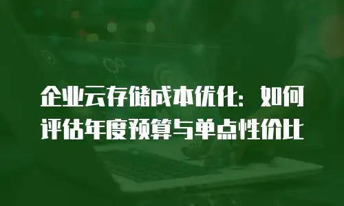 企业云存储成本优化：如何评估年度预算与单点性价比
