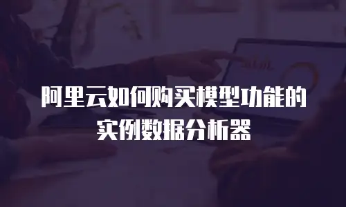 阿里云如何购买模型功能的实例数据分析器