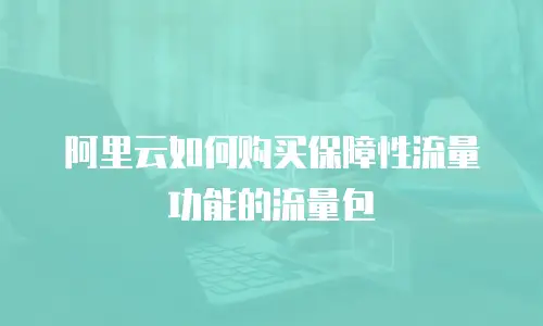 阿里云如何购买保障性流量功能的流量包