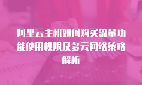 阿里云主机如何购买流量功能使用权限及多云网络策略解析