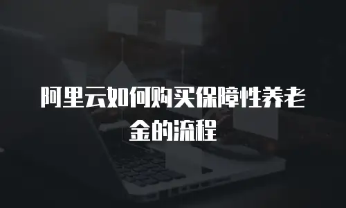 阿里云如何购买保障性养老金的流程