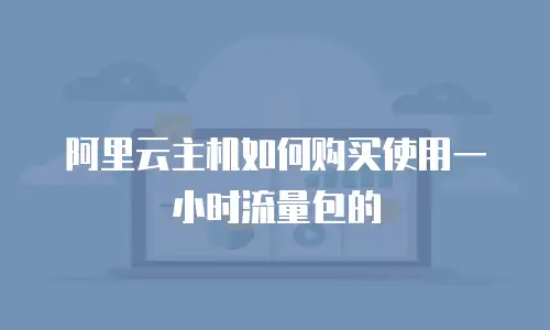 阿里云主机如何购买使用一小时流量包的