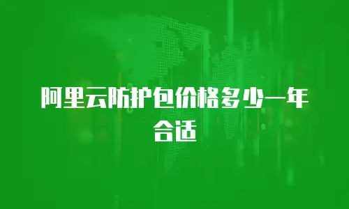 阿里云防护包价格多少一年合适