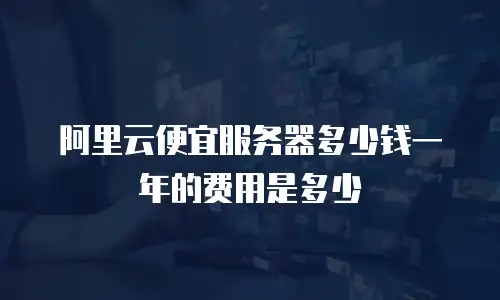 阿里云便宜服务器多少钱一年的费用是多少