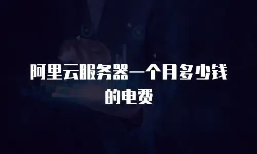阿里云服务器一个月多少钱的电费