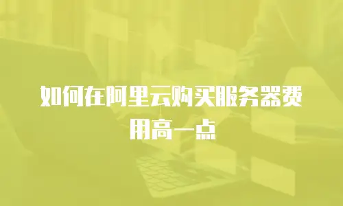 如何在阿里云购买服务器费用高一点