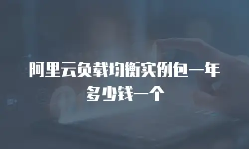 阿里云负载均衡实例包一年多少钱一个