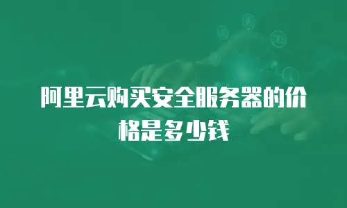 阿里云购买安全服务器的价格是多少钱