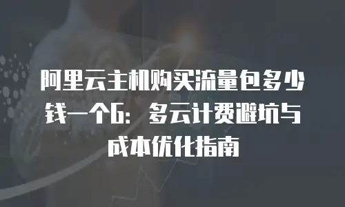 阿里云主机购买流量包多少钱一个G：多云计费避坑与成本优化指南