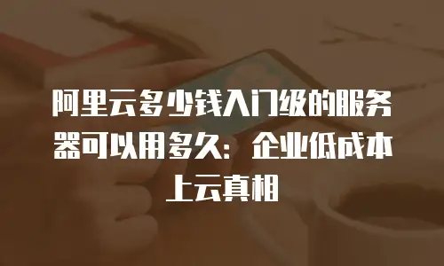 阿里云多少钱入门级的服务器可以用多久：企业低成本上云真相