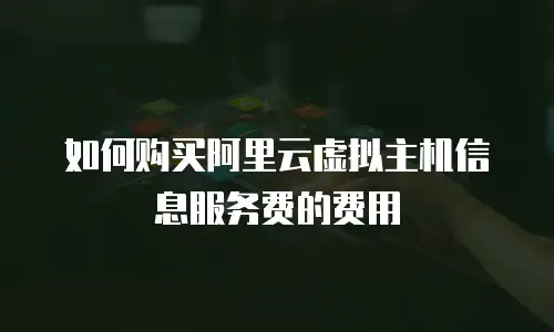 如何购买阿里云虚拟主机信息服务费的费用