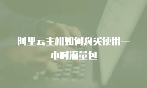 阿里云主机如何购买使用一小时流量包