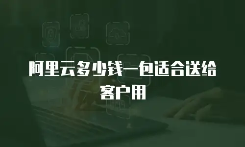阿里云多少钱一包适合送给客户用