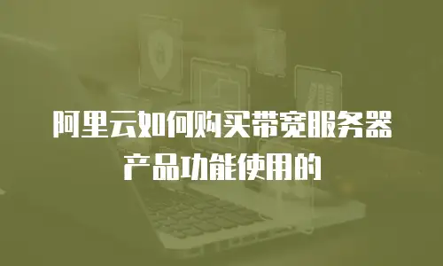 阿里云如何购买带宽服务器产品功能使用的
