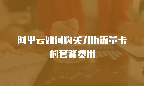 阿里云如何购买70b流量卡的套餐费用