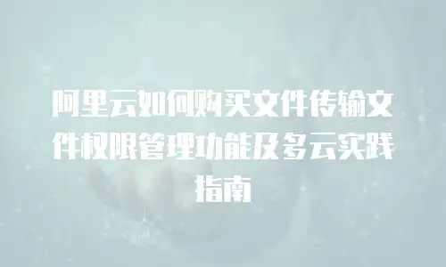 阿里云如何购买文件传输文件权限管理功能及多云实践指南