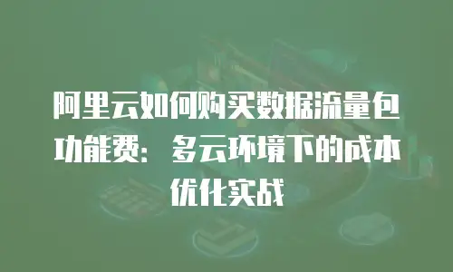 阿里云如何购买数据流量包功能费：多云环境下的成本优化实战