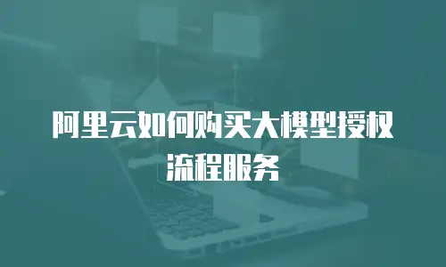 阿里云如何购买大模型授权流程服务
