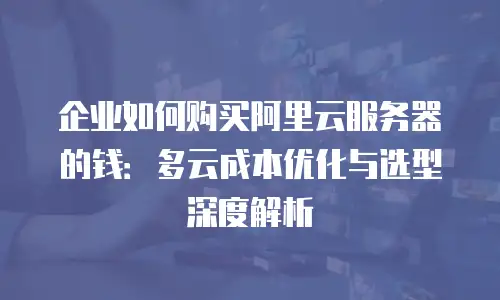 企业如何购买阿里云服务器的钱：多云成本优化与选型深度解析