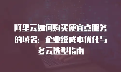 阿里云如何购买便宜点服务的域名：企业级成本优化与多云选型指南