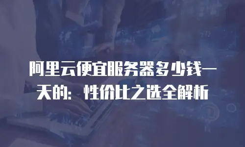 阿里云便宜服务器多少钱一天的：性价比之选全解析