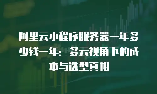 阿里云小程序服务器一年多少钱一年：多云视角下的成本与选型真相