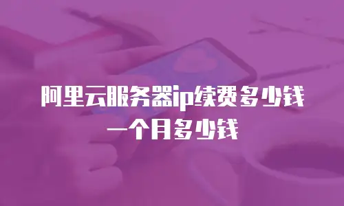 阿里云服务器ip续费多少钱一个月多少钱