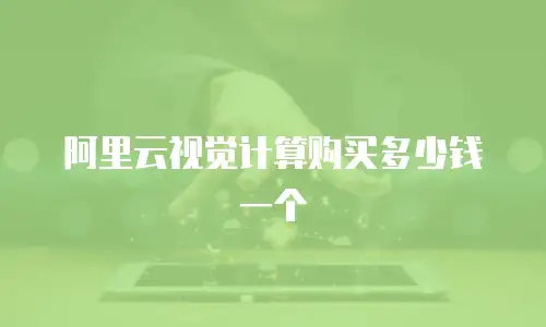 阿里云视觉计算购买多少钱一个