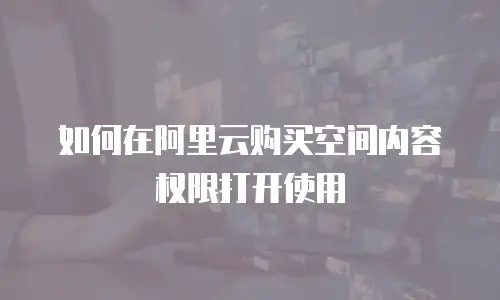 如何在阿里云购买空间内容权限打开使用