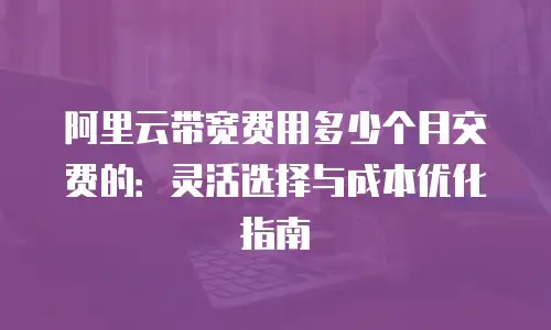 阿里云带宽费用多少个月交费的：灵活选择与成本优化指南