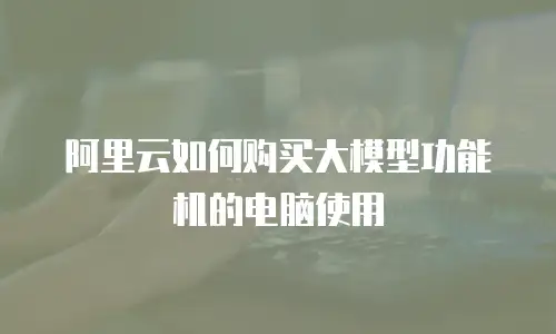 阿里云如何购买大模型功能机的电脑使用