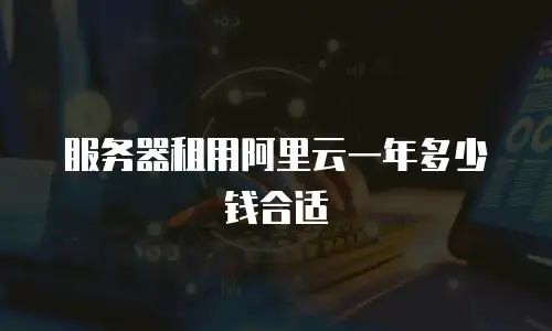 服务器租用阿里云一年多少钱合适