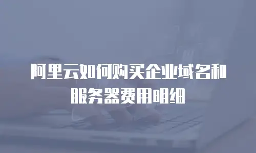 阿里云如何购买企业域名和服务器费用明细
