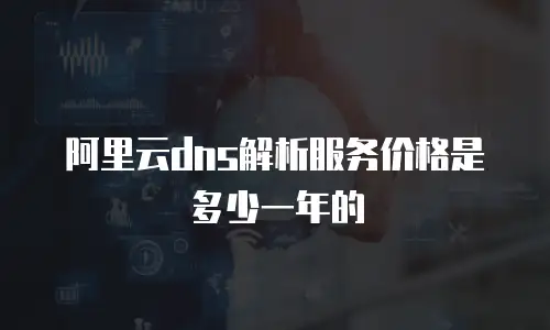 阿里云dns解析服务价格是多少一年的