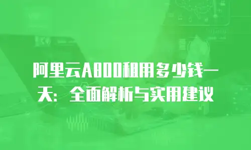 阿里云A800租用多少钱一天：全面解析与实用建议