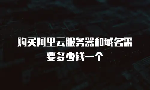 购买阿里云服务器和域名需要多少钱一个