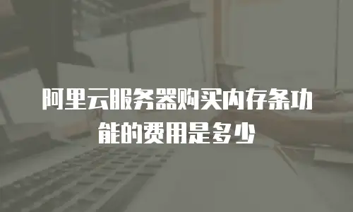阿里云服务器购买内存条功能的费用是多少