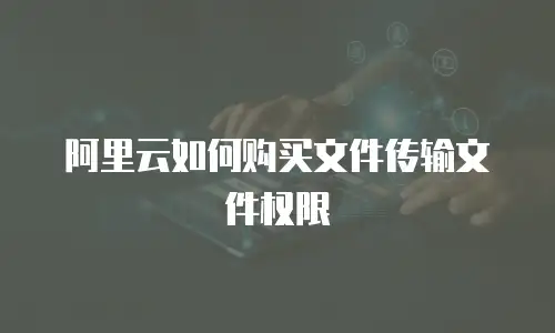 阿里云如何购买文件传输文件权限