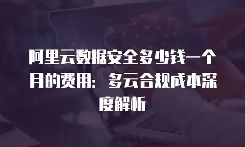 阿里云数据安全多少钱一个月的费用：多云合规成本深度解析