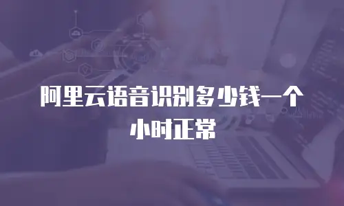阿里云语音识别多少钱一个小时正常